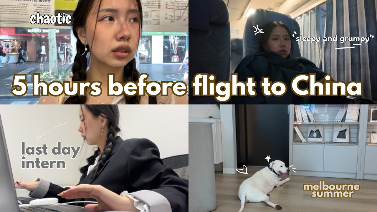 ᯓ➤Vlog 005 | Wrap Up my Internship (*ᴗ͈ˬᴗ͈) Pack w me 🇨🇳 Fly back home for CNY | Leo Chaotic😭