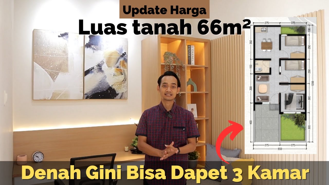*Baru Nemu* Desain Rumah 66m² Bisa Punya 3 Kamar Tidur