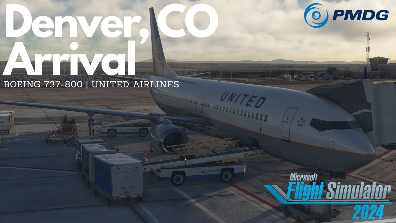 Afternoon Denver Arrival | PASSENGER POV | PMDG 737-800 | #msfs2024