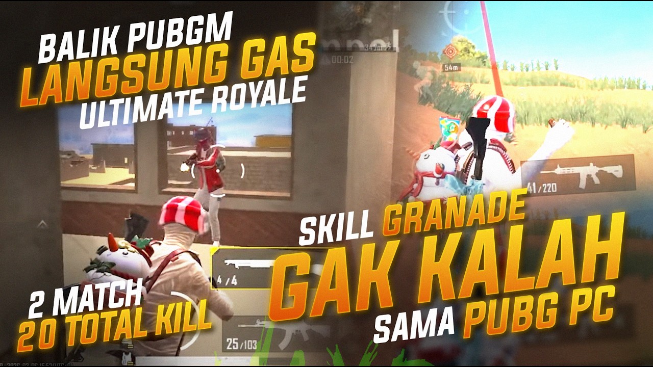 ULTIMATE ROYAL 2 MATCH 20 TOTAL KILL ! SKILL GRENADE TERNYATA GAK KALAH SAMA PUBG PC ! #pubgmobile
