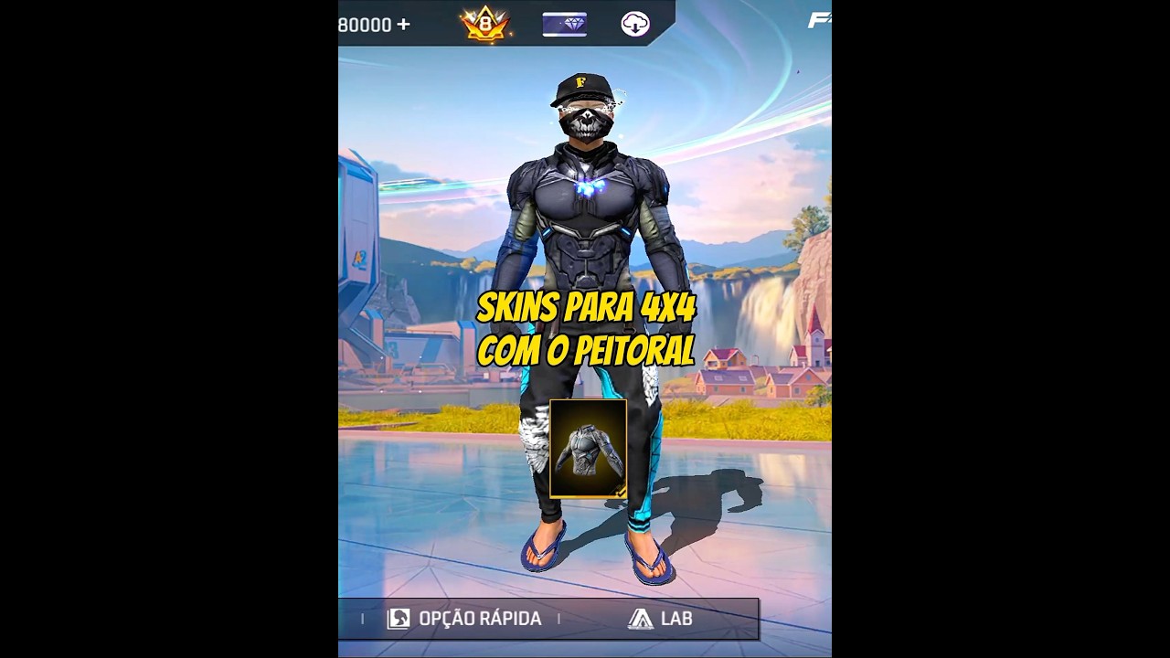 skins para 4x4 versão peitoral gatuno #freefire #combinaçõesff #skinspara4v4
