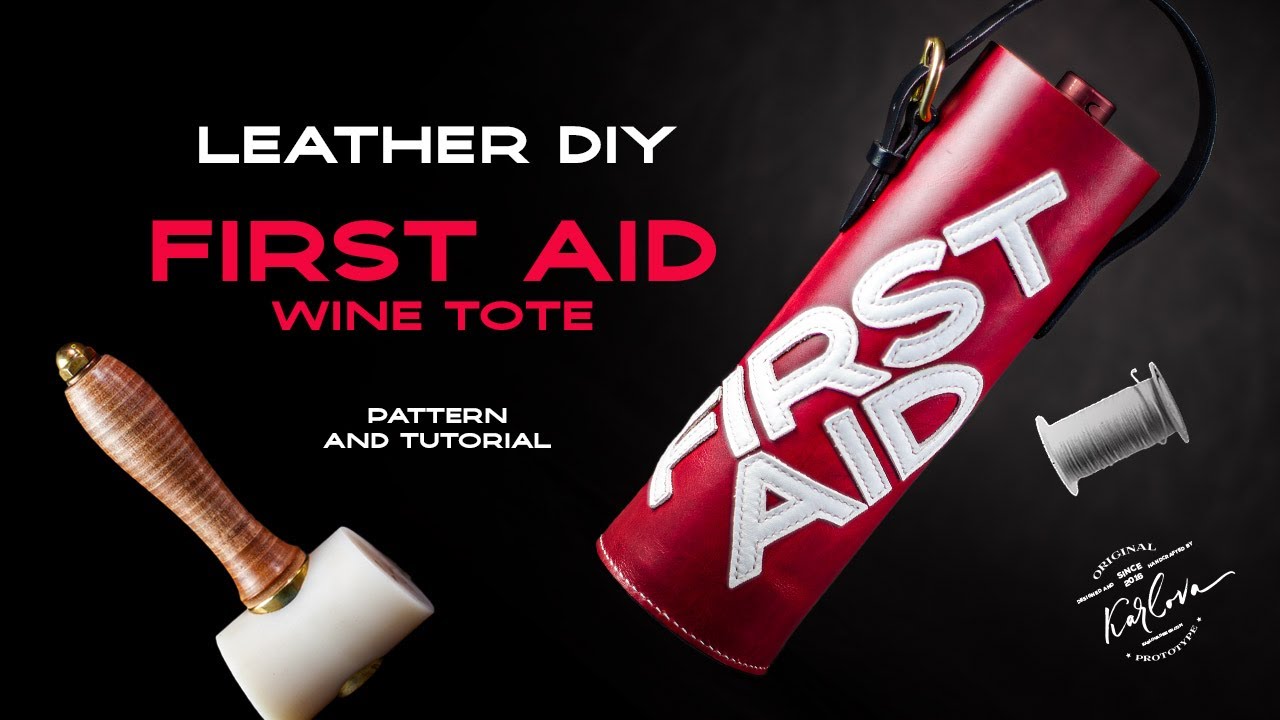 DIY Leather Wine Tote Tutorial and Pattern - 