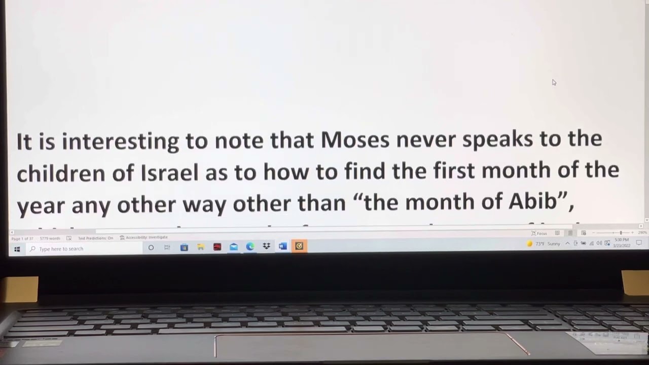 Passover Feast in the month of Abib