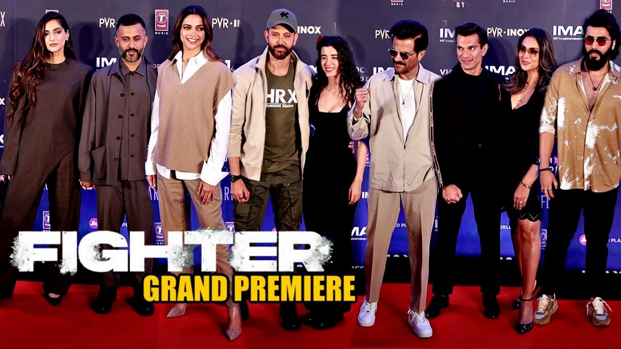 UNCUT Fighter Premiere | Hrithik Roshan-Saba Azad, Deepika, Anil, Karan-Bipasha, Arjun, Sonam Kapoor