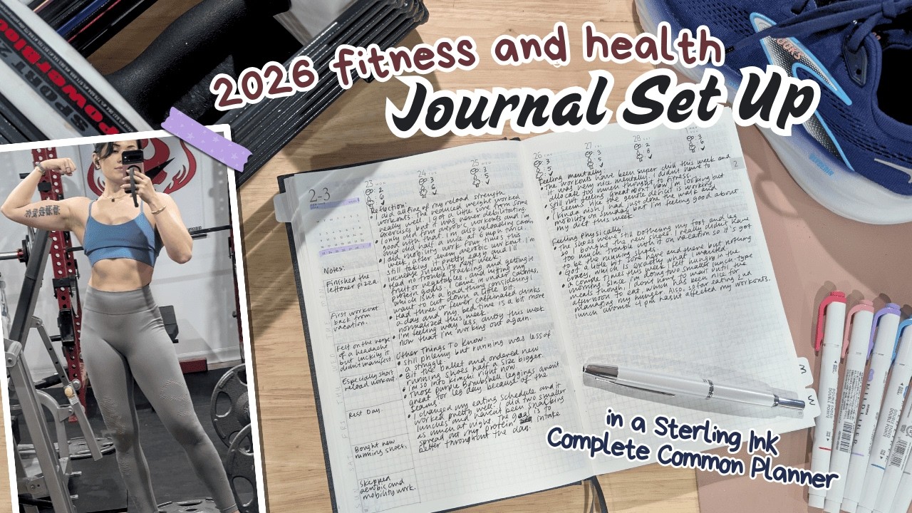 2026 Fitness & Health Journal Setup Using A Sterling Ink Complete Common Planner | Terrible Hime