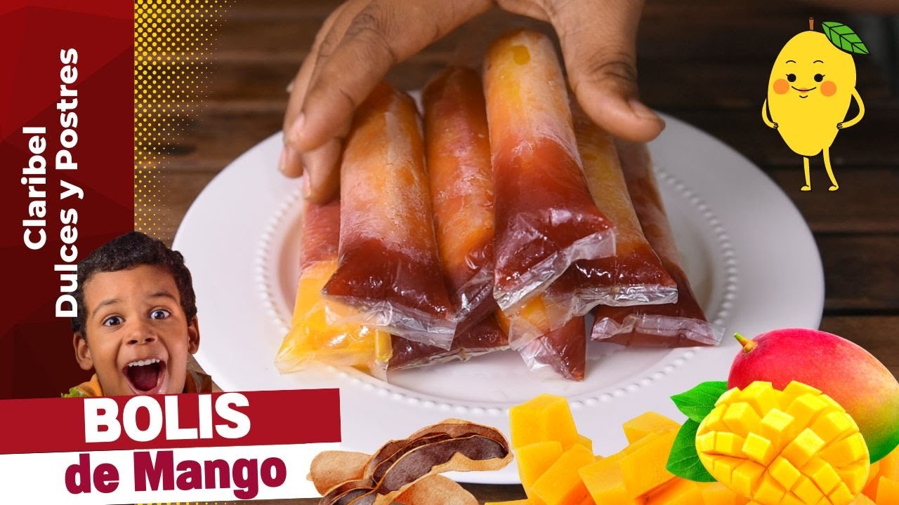 Deliciosos Bolis gourmet de Mango con pulpa de Tamarindo