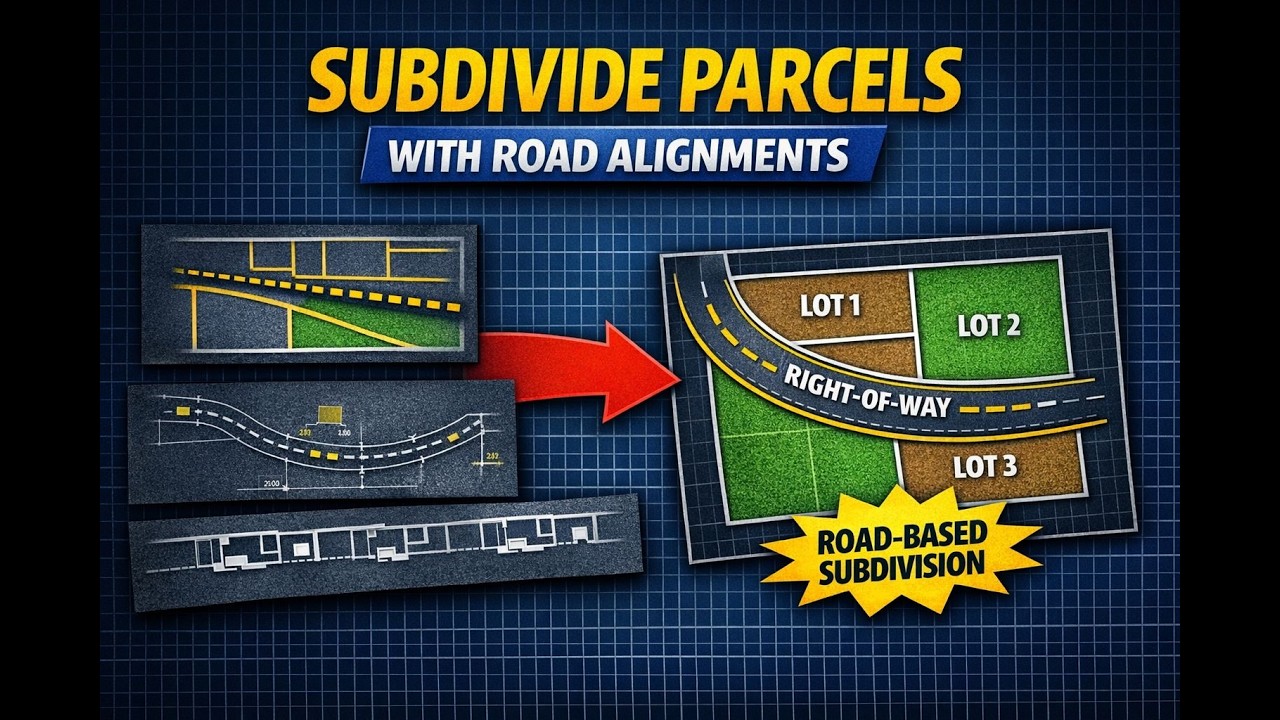 Subdivide Parcels Using Right‑of‑Way & Road Alignments