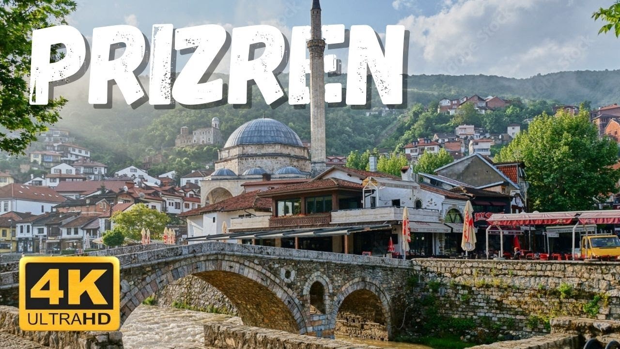 Beautiful City of Prizren 🇽🇰 Walking Tour from city to the castle: Breathtaking Scenic Views 🏰