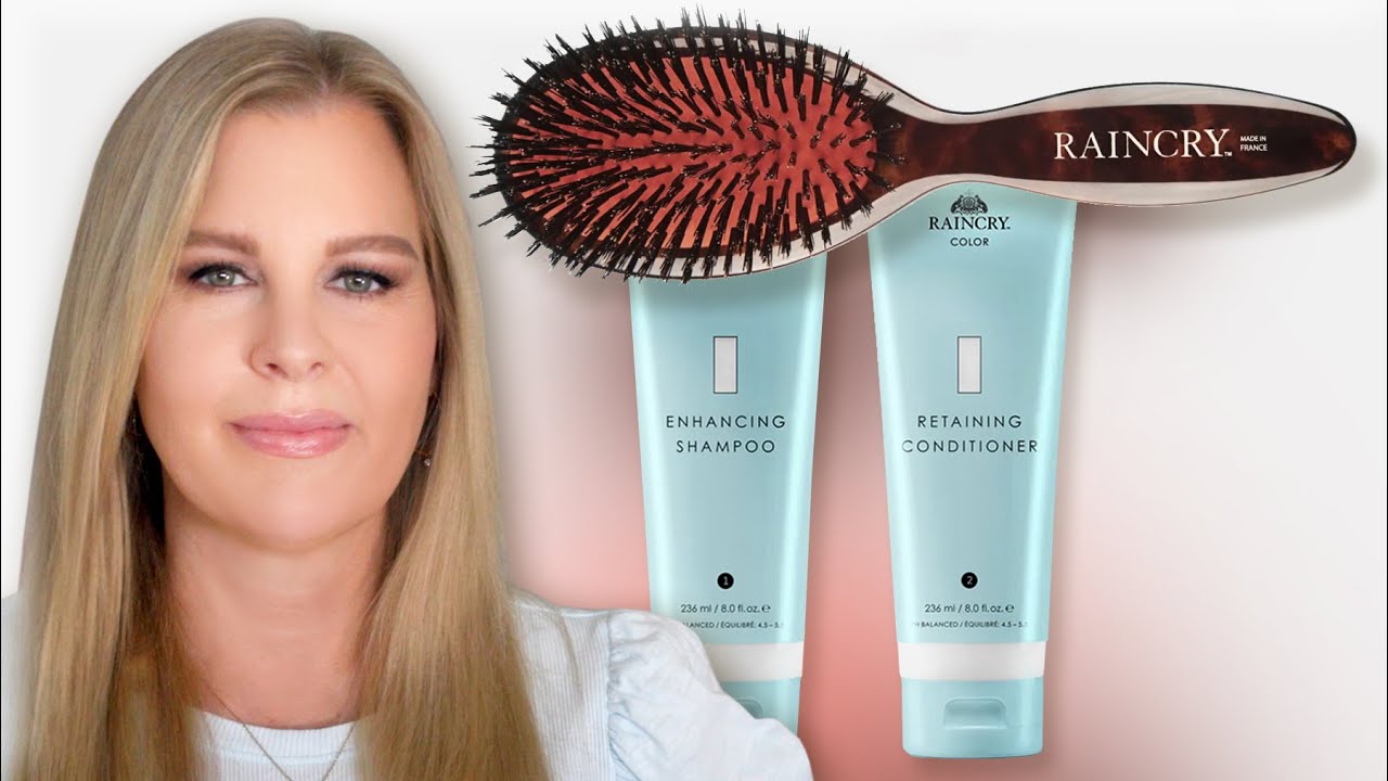 Raincry $135 Boar Bristle Hairbrush + Color Safe Shampoo & Conditioner
