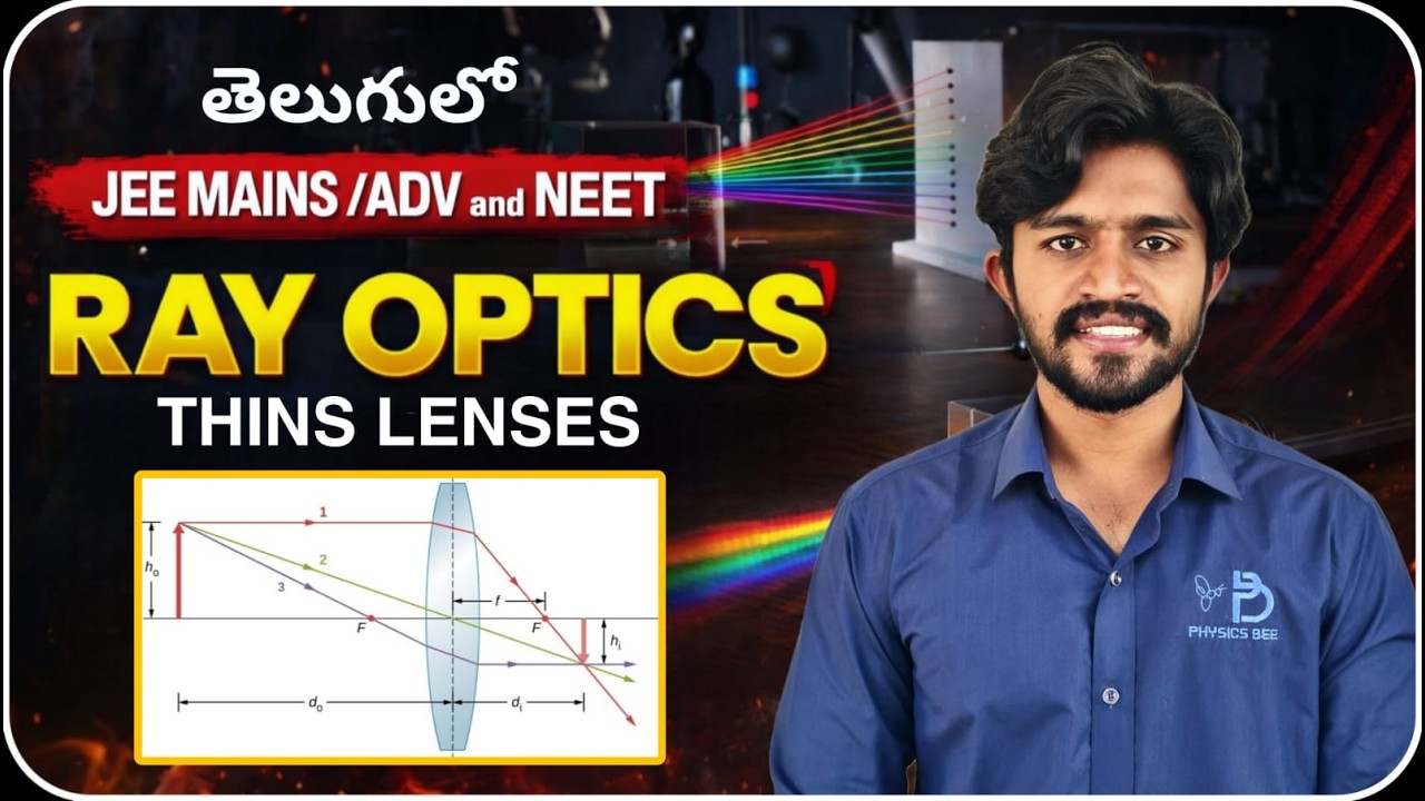 REFRACTION BY THIN LENSES | RAY OPTICS-08| CLASS 12| JEE MAINS |ADVANCED| NEET | EAPCET | తెలుగు లో