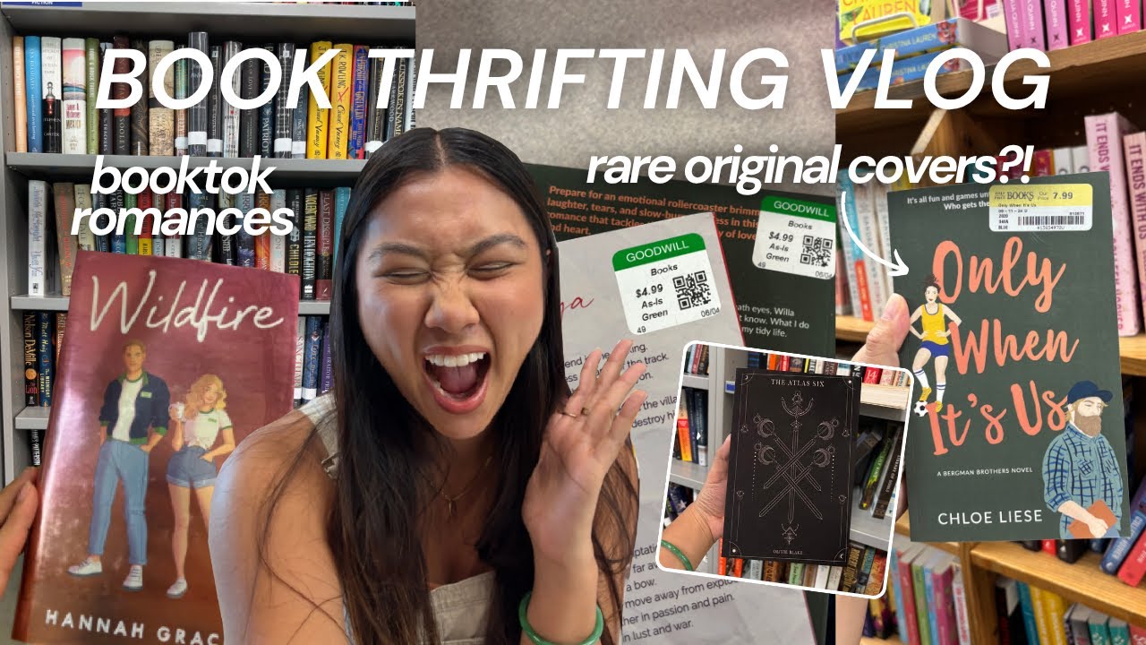 Let's go book thrifting together (rare hardcovers, trending romances and more!) 📚