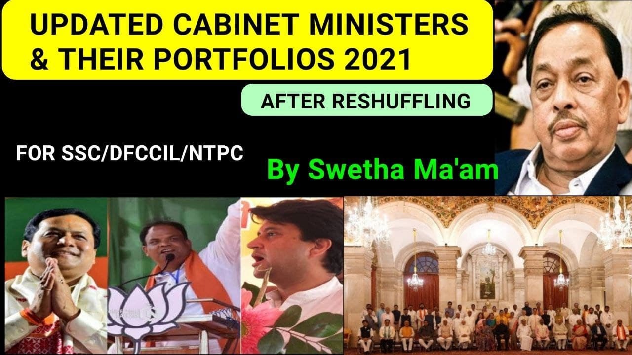 new cabinet ministers of india 2021/updated cabinet ministers list reshuffling/cabinet reshuffle