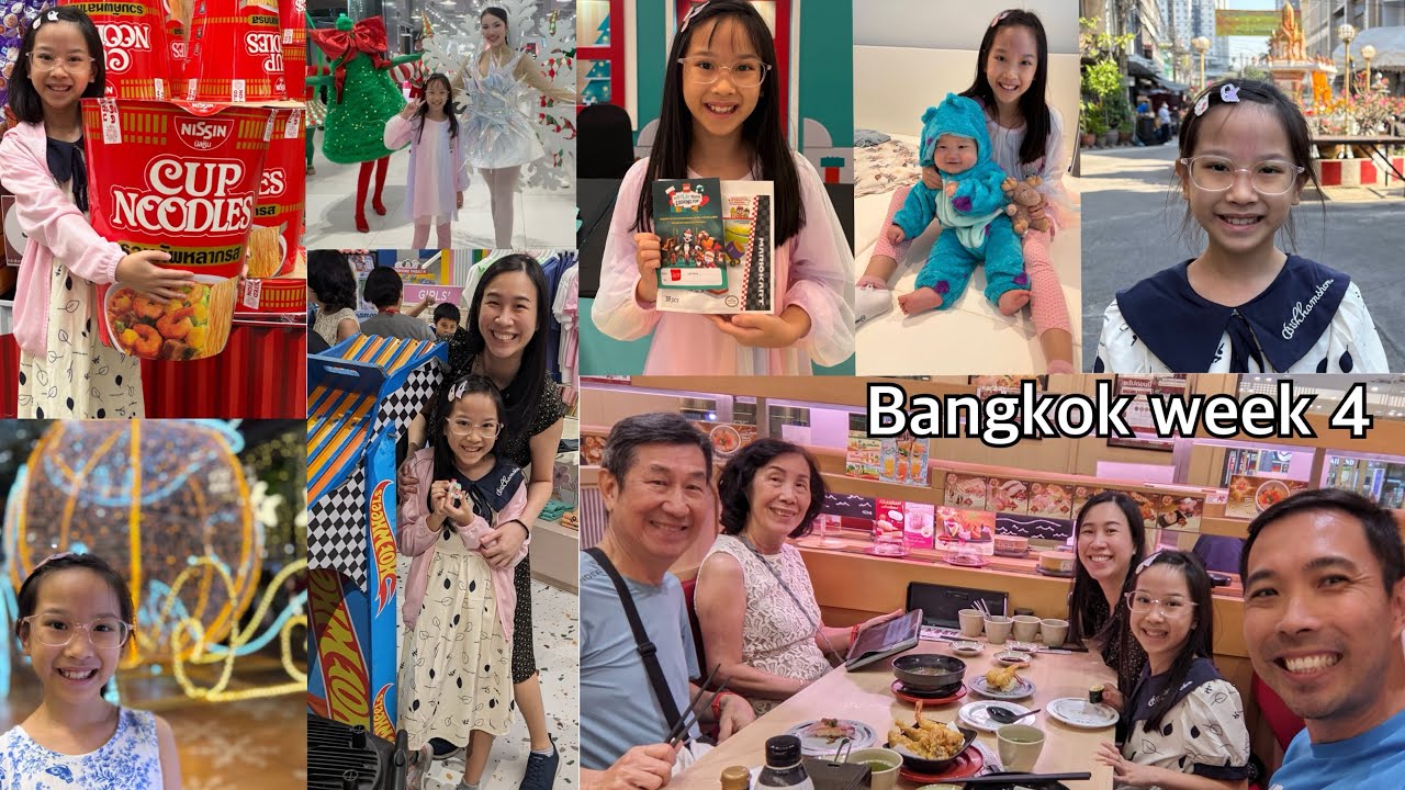 Ep413 Bangkok week 4 ทำกิจกรรมสนุกๆ แทบทุกวัน กินอาหารเช้าที่ตลาด ทำบุญหมู่บ้าน แข่งรถ Hot wheel