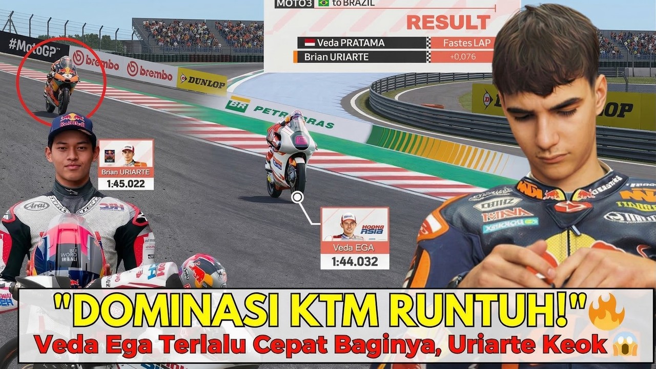 KTM SYOK‼️Veda Ega Pratama Ungguli Brian Uriarte Sebelum Moto3 Brazil 2026