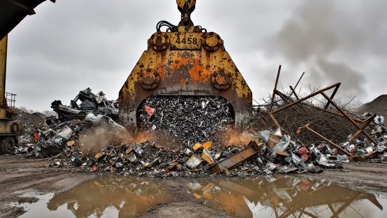 Unedited Scrap Yard Magnet Arm – Heavy Lifts & Real Impacts
