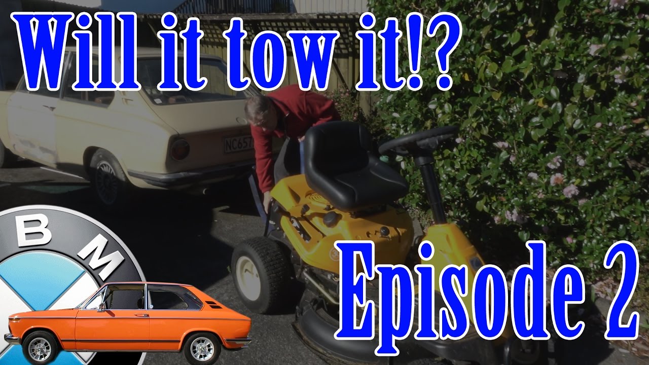 Will a lawn mower tow the BMW!? - BMW 2002 Touring Restoration Project Episode 2