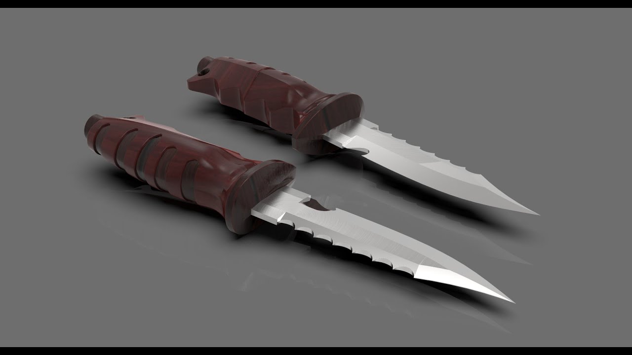 Design Knife in Solid works Using Blueprints || PART-3