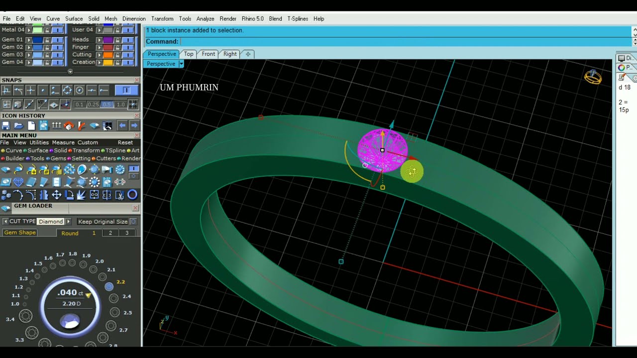How to Design Ring with Matrix 8 Jewelry #256 #umphumrin #jewelrydesign #trending