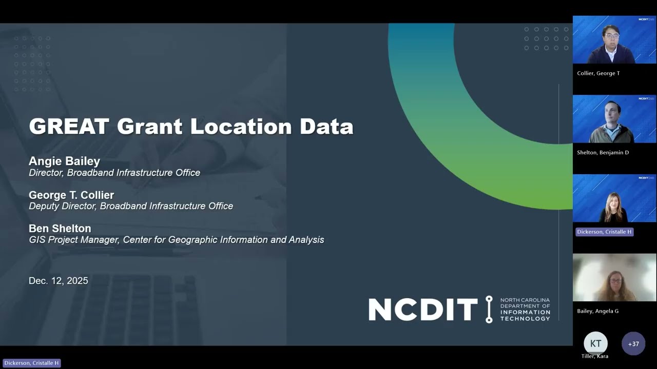 Recording of GREAT Grant Location Data Webinar with Internet Providers