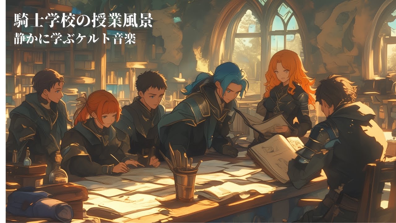 【ケルト音楽&times;作業用BGM】中世ファンタジーの騎士学校授業風景｜静かな学びと成長のBGM【騎士・勉強・読書】