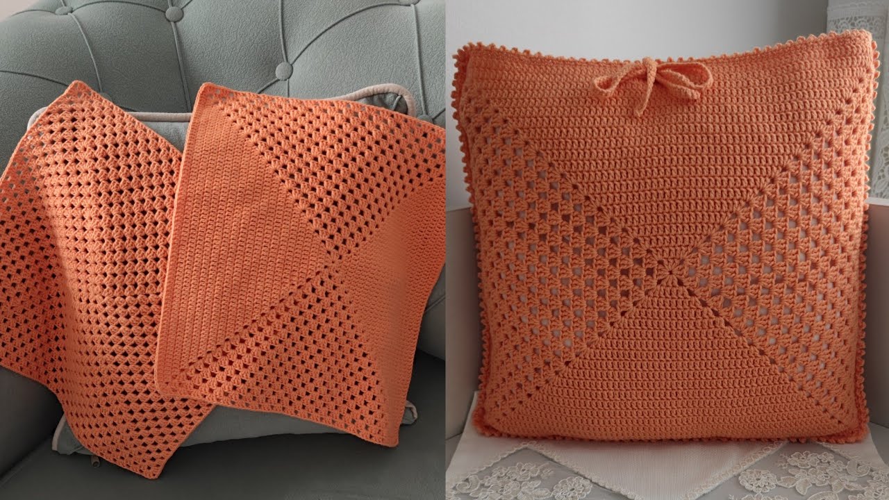 Лучший способ связать крючком красивую подушку Granny Square