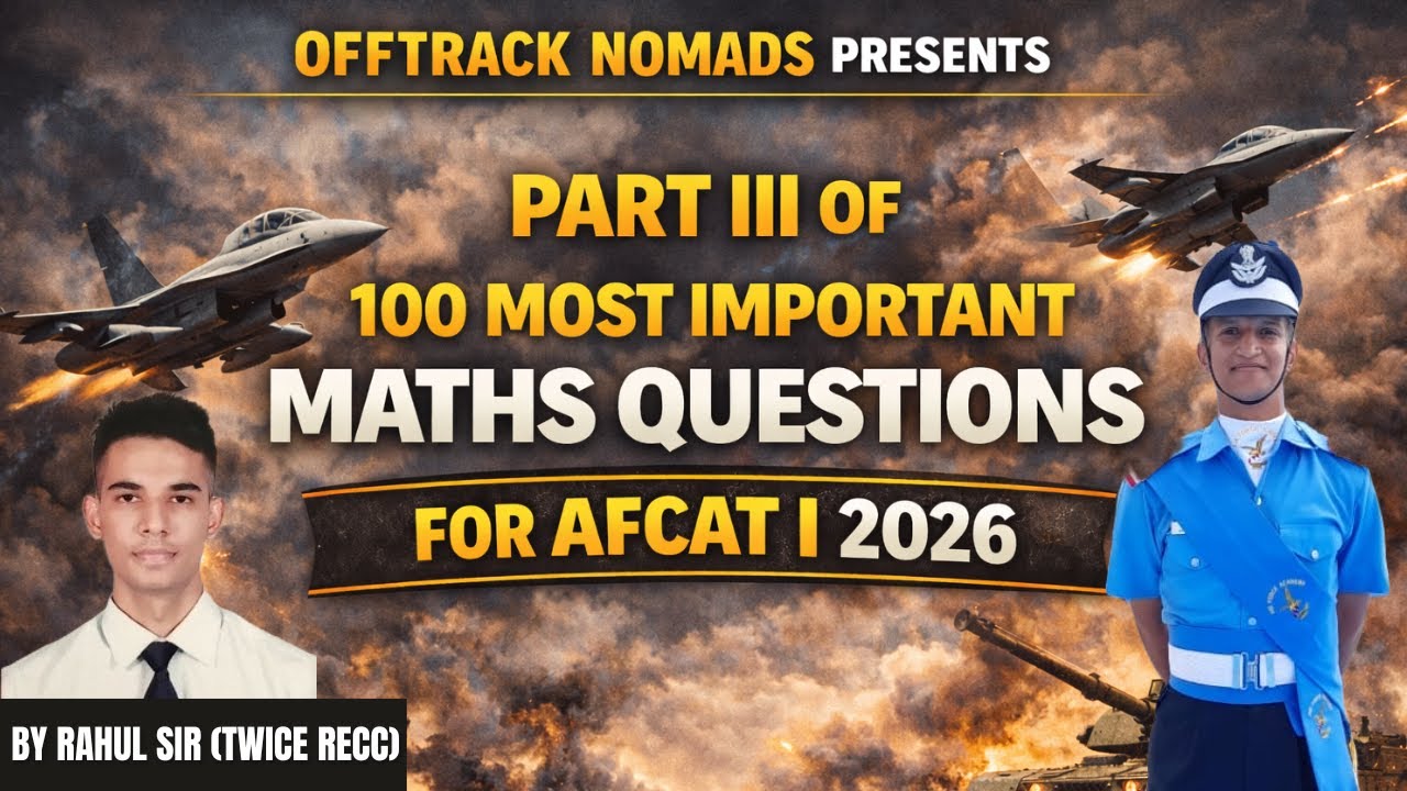 PART 03 - AFCAT 01 2026 MATHS by Rahul sir(Twice SSB recommended) | AFCAT | #afcat #afcatmaths