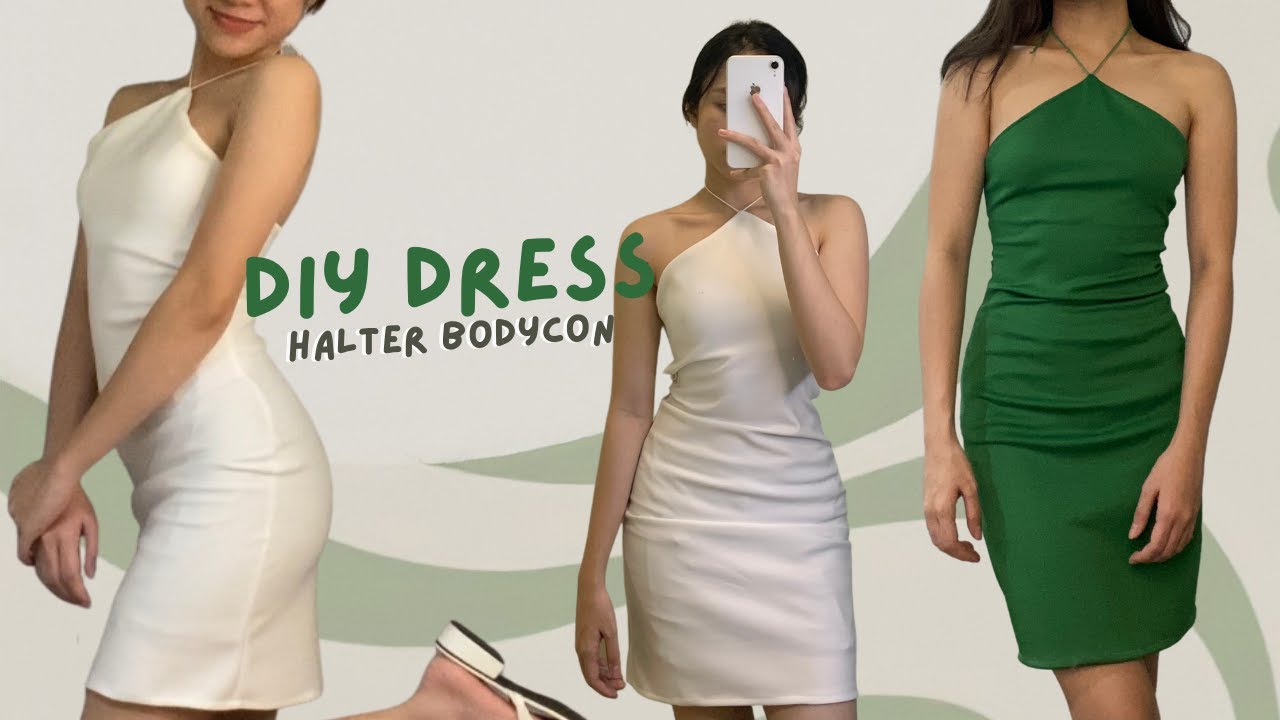 DIY Halter Bodycon Dress | Villamor twins
