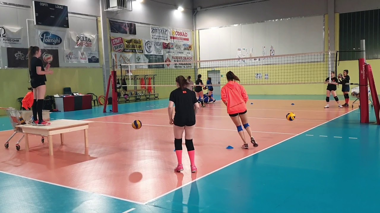 ALLENAMENTO VOLLEY FASE INIZIALE - RISCALDAMENTO CON PALLA