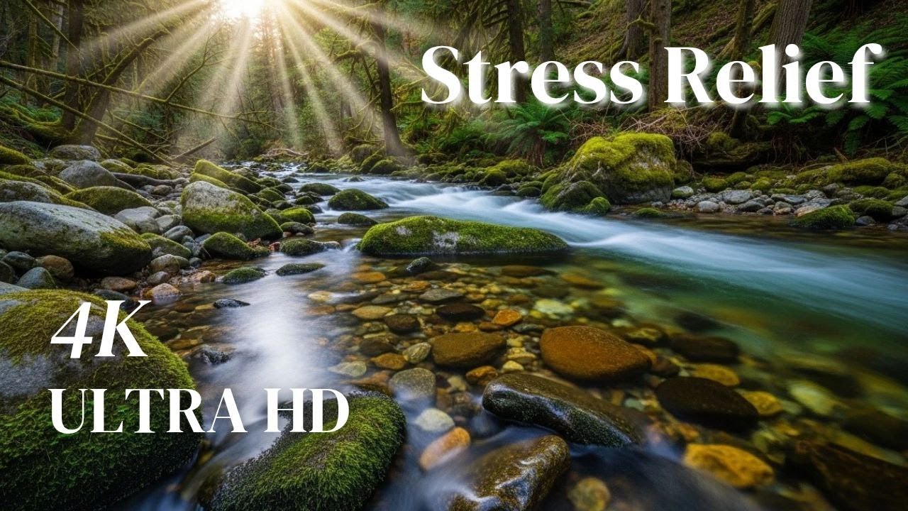 Wash Away Your Stress with Crystal Clear River Sounds 🌿 Deep Sleep & Relaxation | 4K