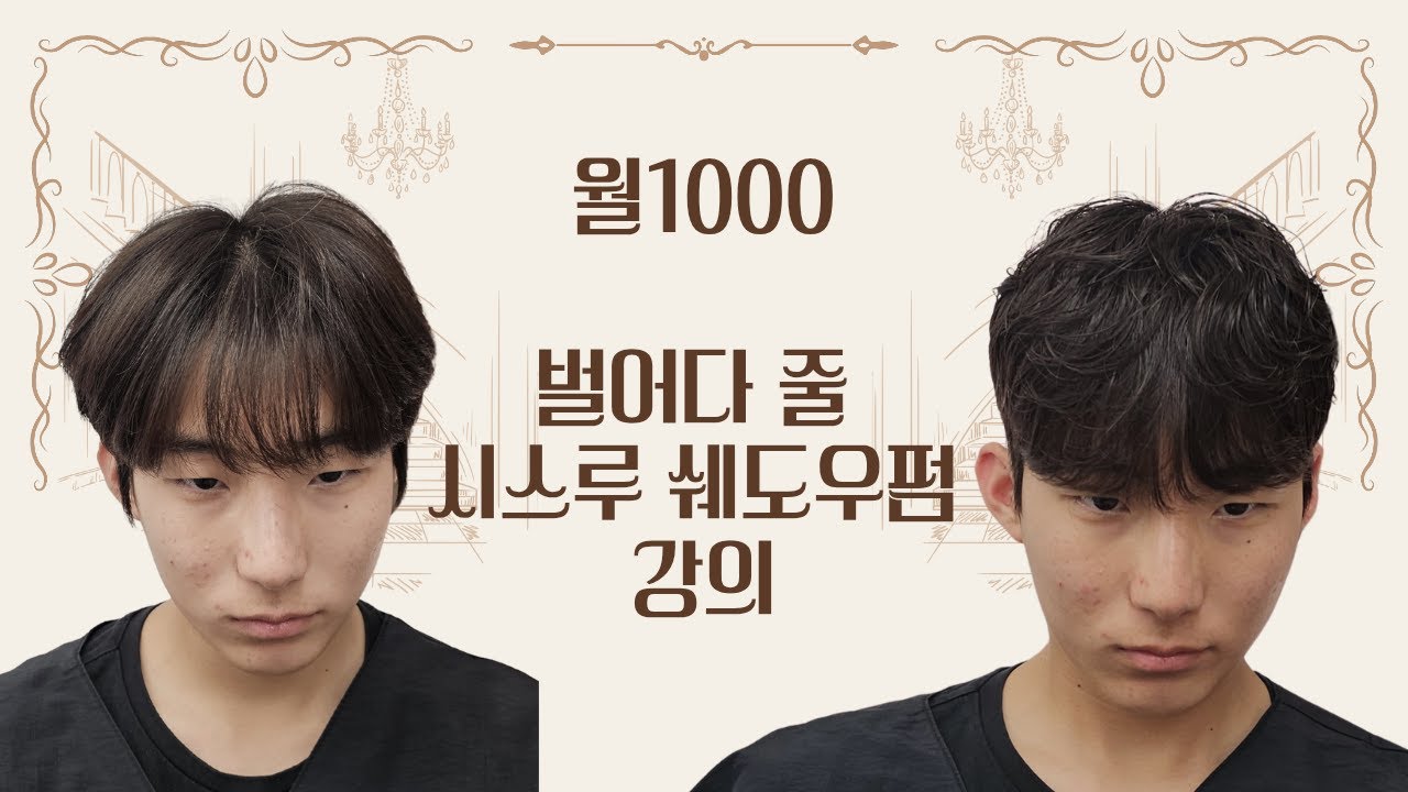 50평미용실 대표원장이 말아주는 월1000만원 벌어다줄 남자시스루쉐도우펌(테일펌)강의