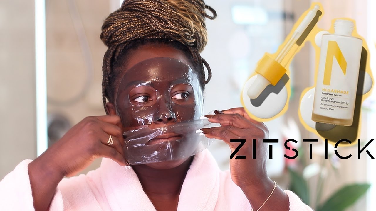Trying Liquid SPF 50 On Dark Skin - ZitSticka Megashade || Skincare Sundays with Ohemaa
