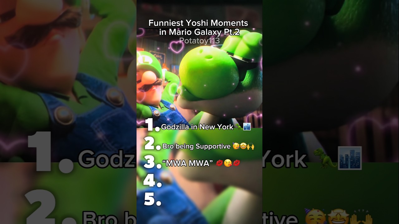 Funniest Yoshi Moments in Mario Galaxy 🦖👨&zwj;🔧🌟🤣(no.3 will Seduce you to Laugh!! 😍😂)