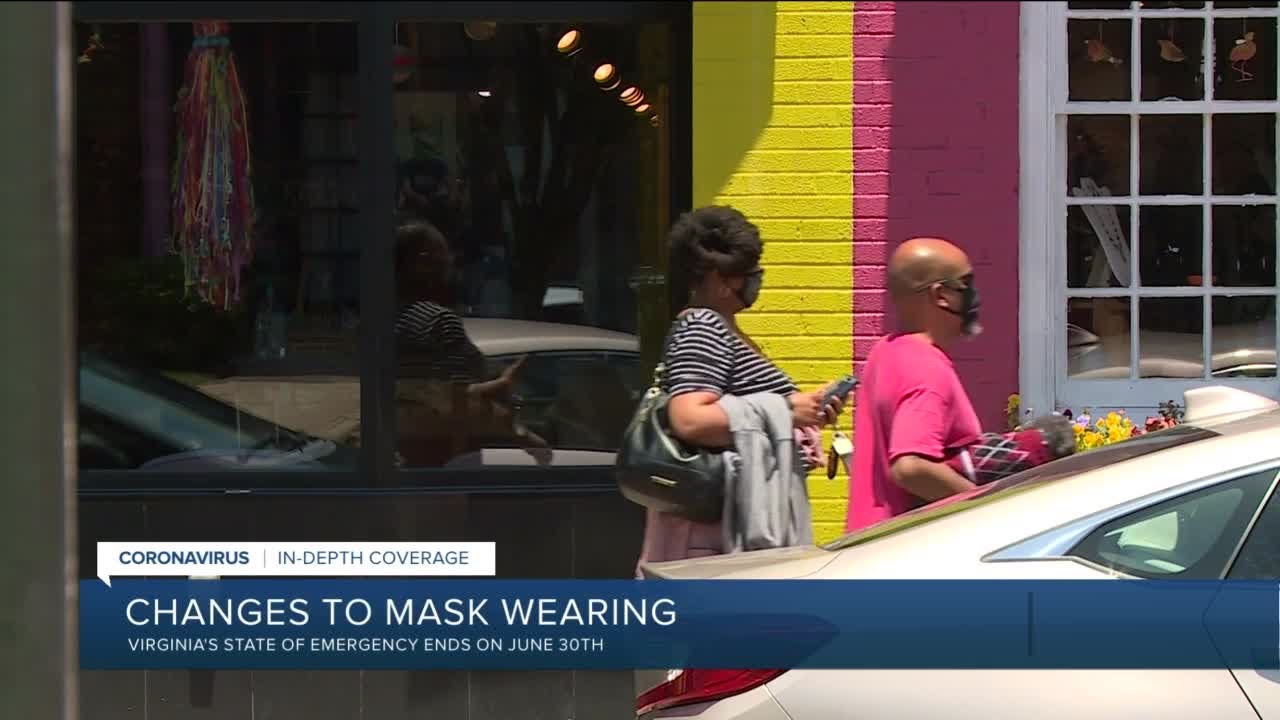 Will you be charged with wearing a mask in public after Virginia's COVID state of emergency ends?