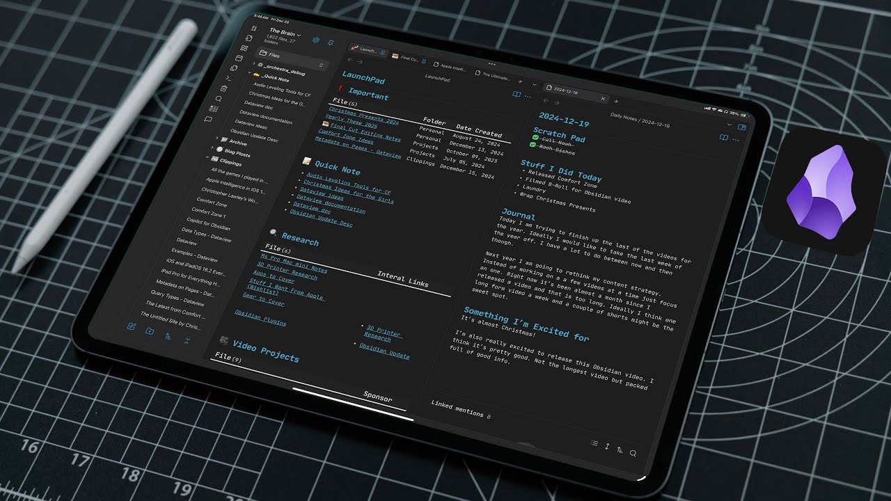 My Obsidian Setup: Daily Notes and Dataview