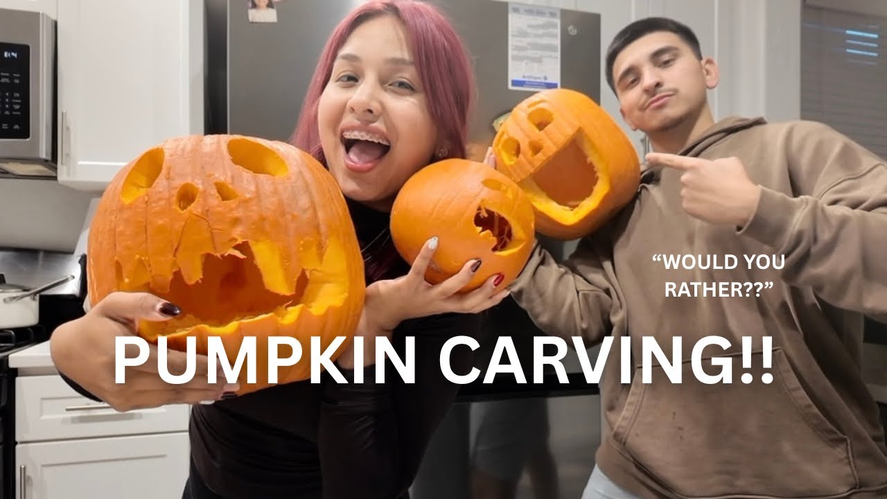 РЕЗЬБА ПО ТЫКВЕ + ВЫ БЫ ПРЕДПОЧТИЛИ 🎃👻