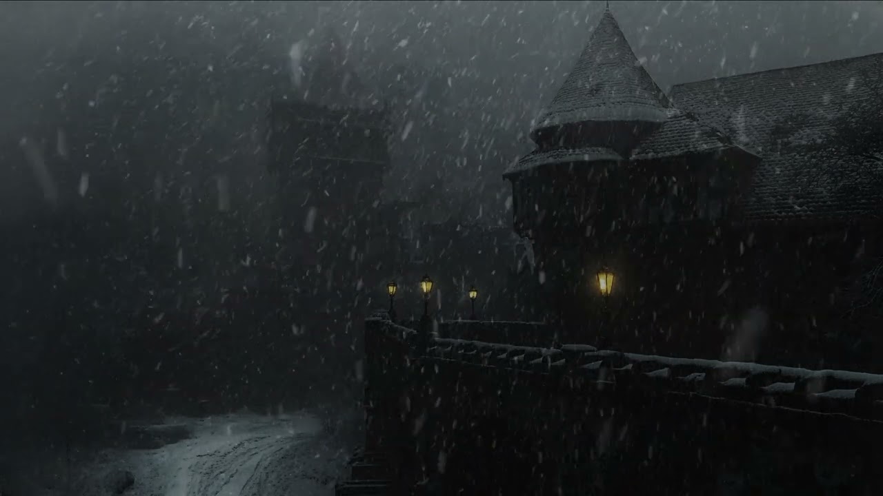 Howling Blizzard Winds Surround This Dark Isolated Mysterious Castle: 10 Hours Of Winter Ambience