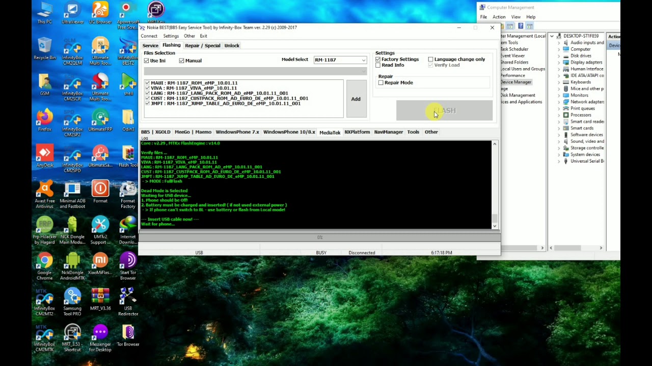 Nokia 216 rm 1187 Flashing infinity best tool