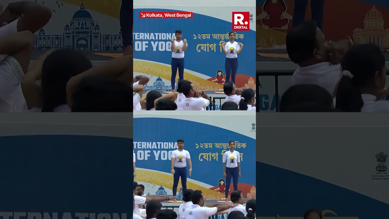 PM Modi Performs Yoga in Kolkata on 12th International Yoga Day