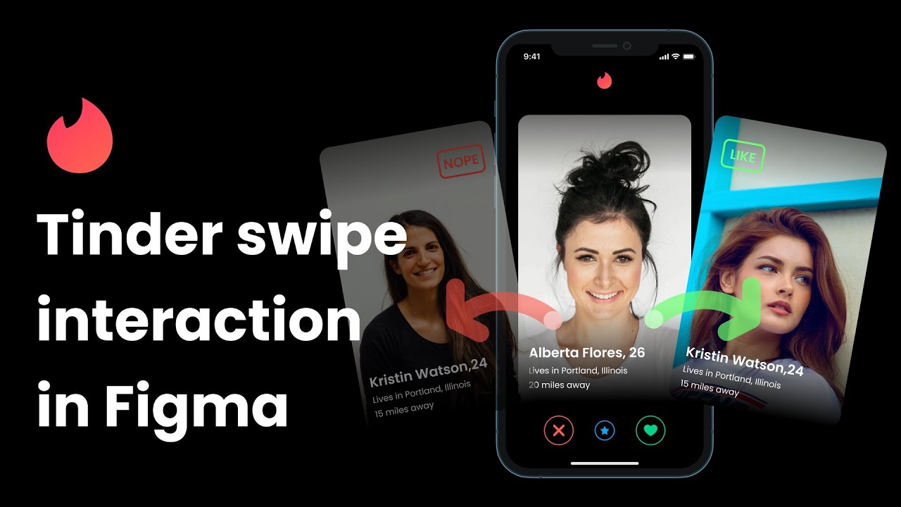 Как создать взаимодействие свайпом в Tinder с помощью @Figma с исходным файлом