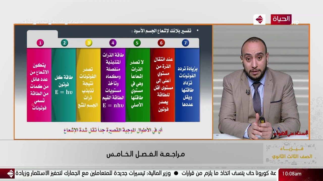 أستاذ على الهواء - مراجعة الفصل الخامس فيزياء مع أ/ وائل الريان