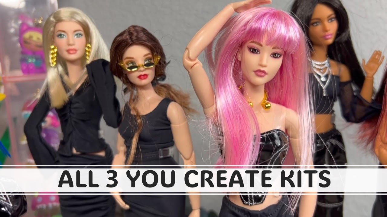 YOU CREATE Barbie Basics Kit 1, 2 & 3 - Unboxing, Review, Styling