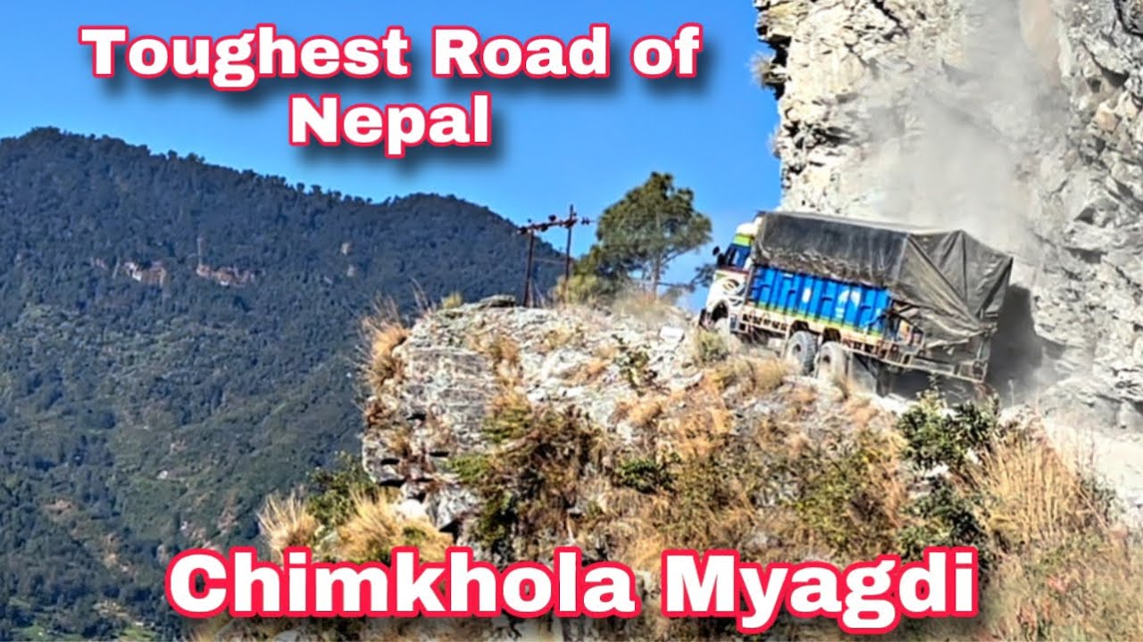 Dangerous road of Nepal Chimkhola, Myagdi / Truck Vlog / Truck Nepal