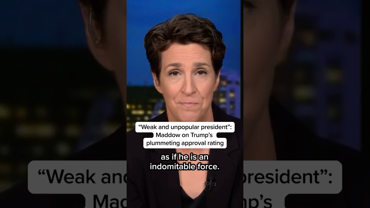 'Weak and unpopular president': Maddow on Trump's plummeting approval rating