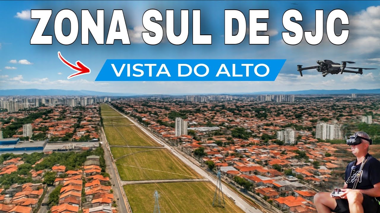 Campo dos Alemães e a Zona Sul de SJC Vista do Alto com Drone!