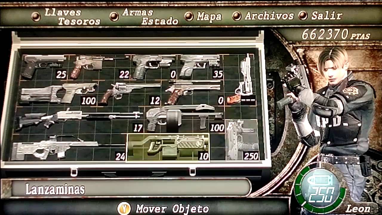 Todas las Armas Trucadas al Máximo & Especial (Coste) Resident Evil 4 HD