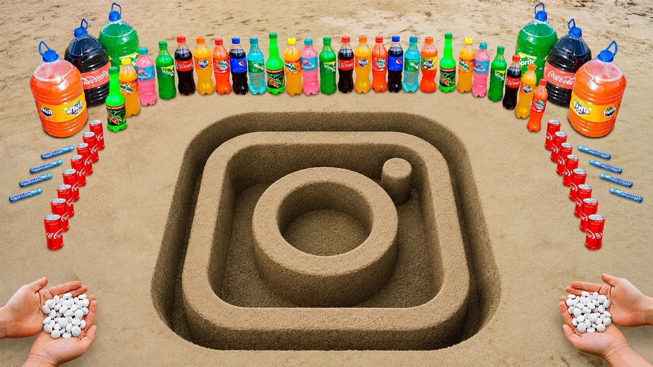 DIY Coca Cola, Sprite e Mentos vs aquário｜ Melhores experiências e testes