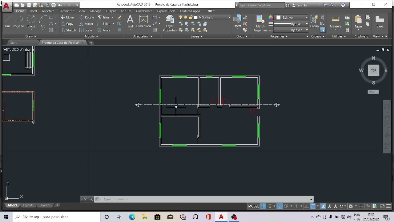 Corte Longitudinal no AutoCad