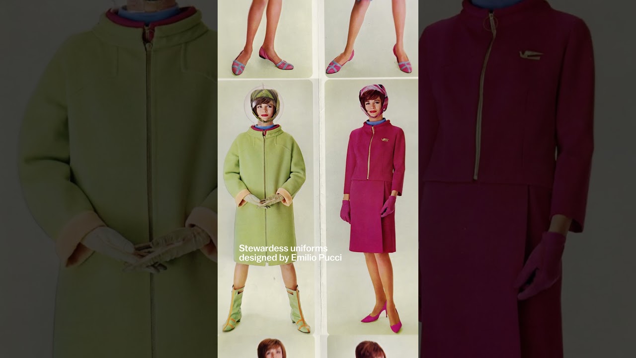 Flight attendant uniforms over time #shorts