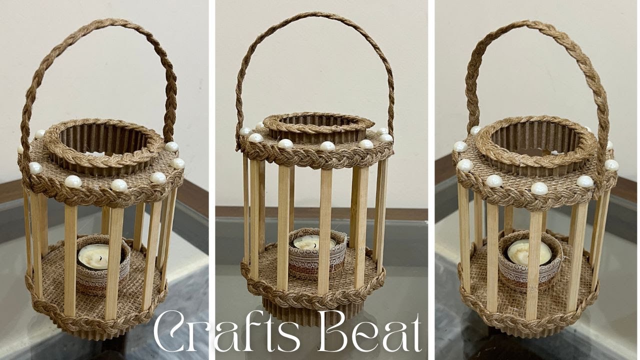 ✨ Make This Stunning Candle Holder Using Cardboard & Jute Rope | Crafts Beat