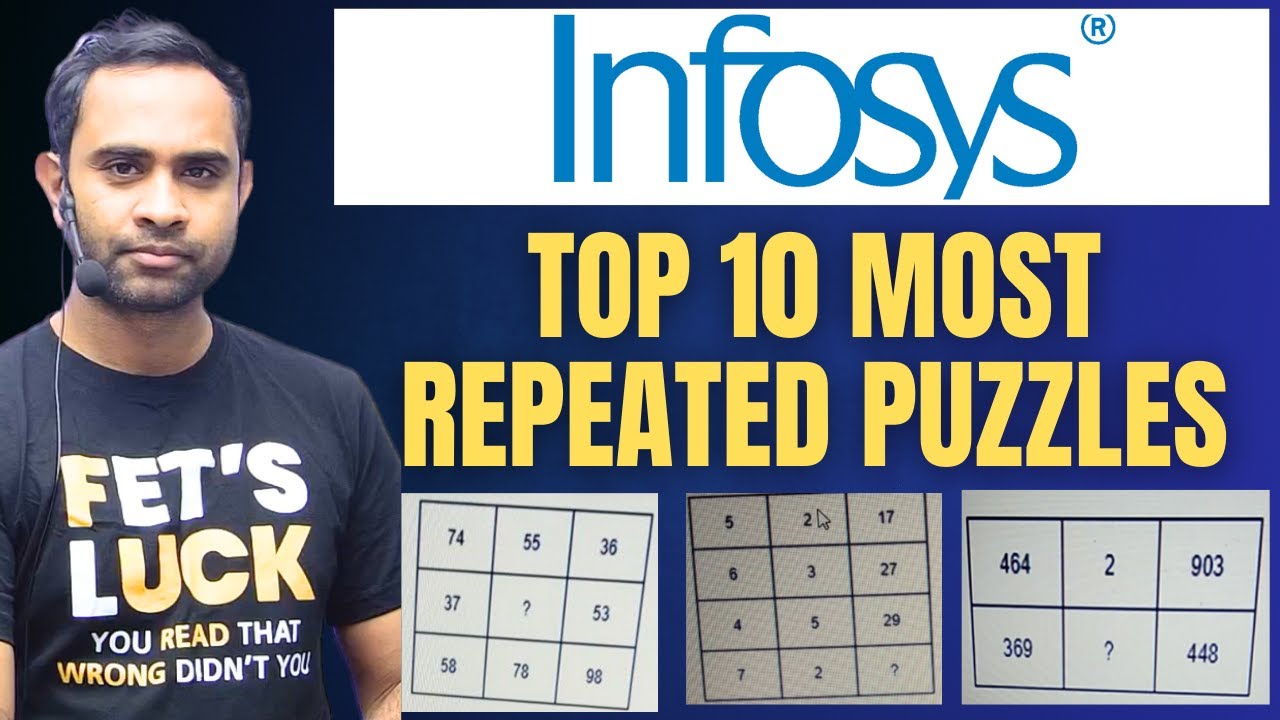 Infosys Puzzle Questions | Previous year Questions |  System Engineer | Top 10 Puzzles